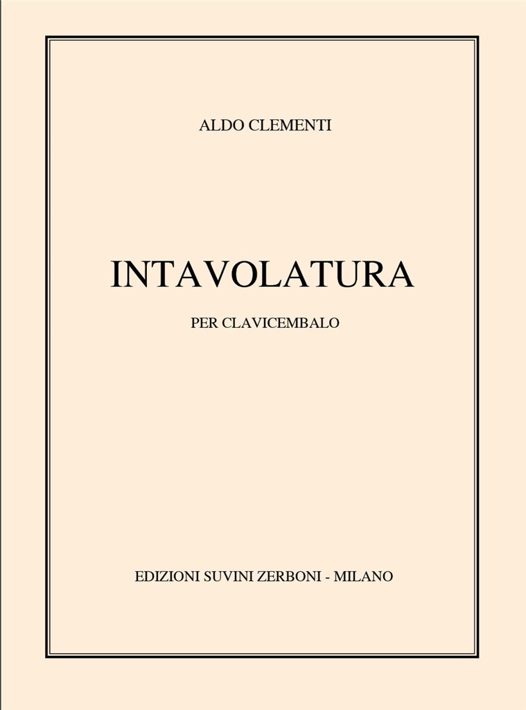 Intavolatura (1963) Per Clavicembalo (5-7 Circa)